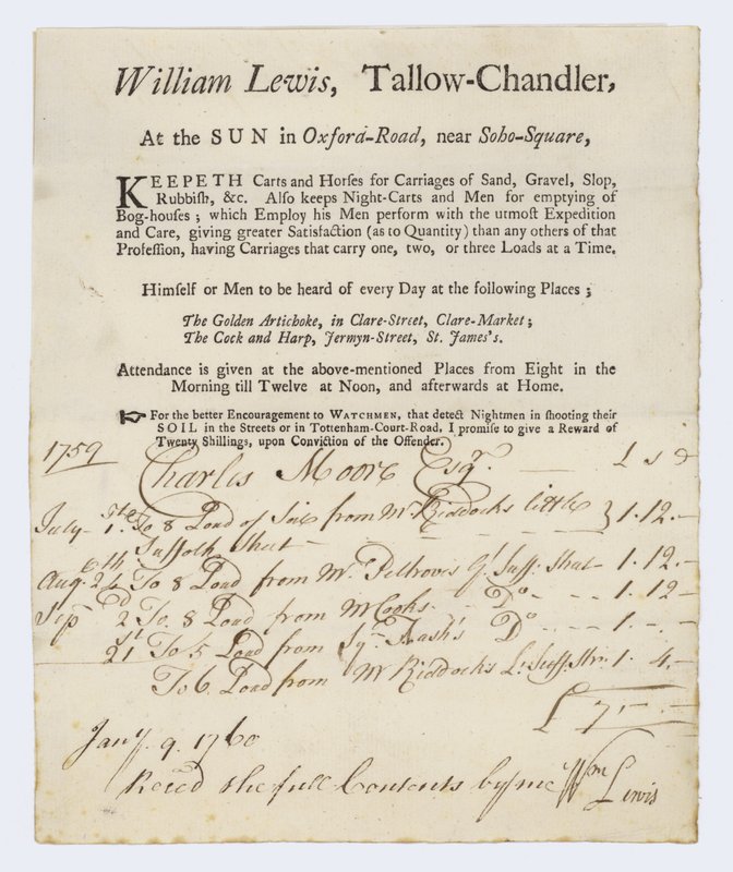 贸易卡，Tallow Chandler，威廉刘易斯 作者 英语学校