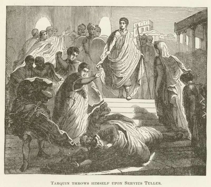 Tarquin向Servius Tullus投掷自己 作者 英语学校
