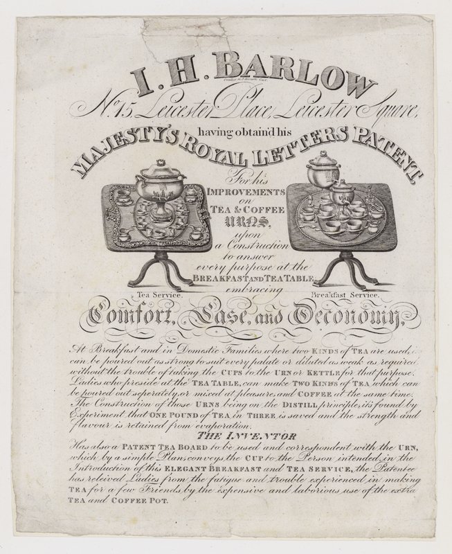 茶壶制造商，IH Barlow，贸易卡 作者 英语学校