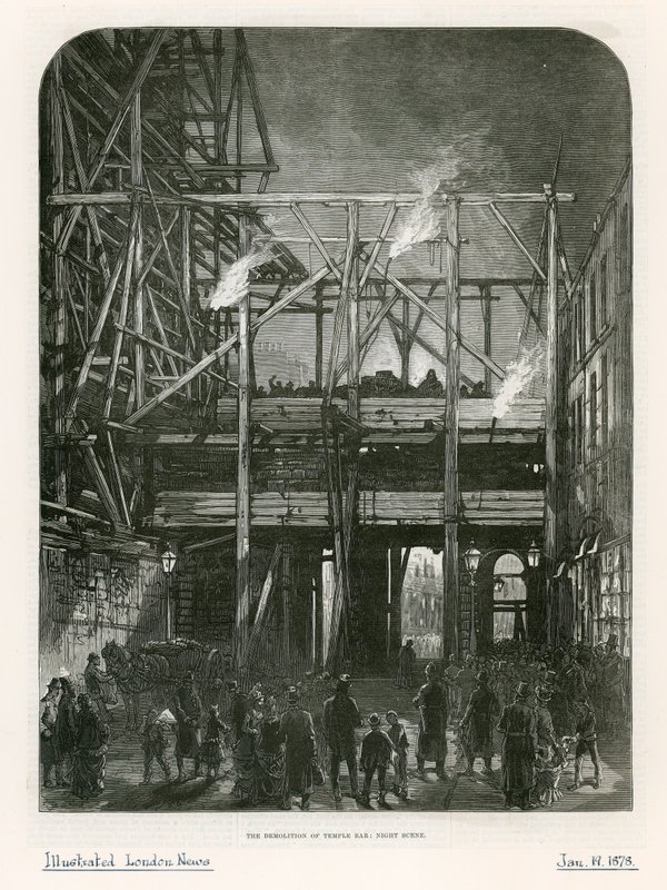 圣殿酒吧，伦敦。拆除，1878年 作者 英语学校