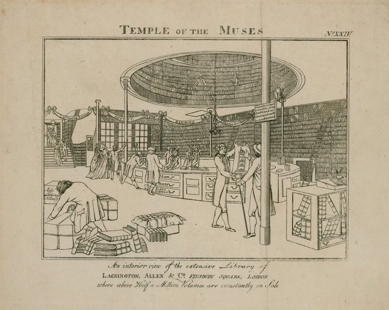 缪斯神庙，Lackington Allen＆Co，芬斯伯里广场 作者 英语学校