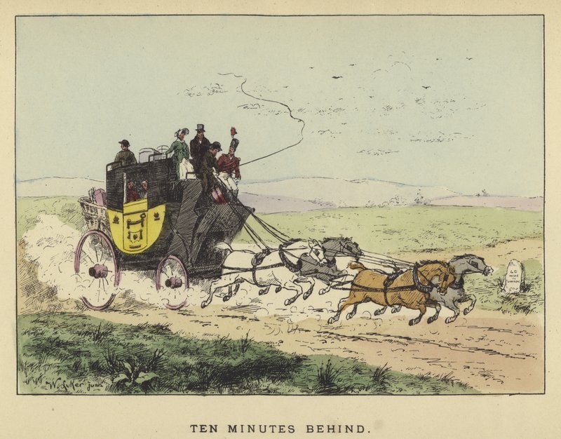 Ten Minutes Behind (coloured engraving) 作者 英语学校