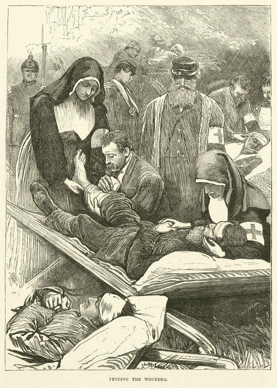 照顾伤员，1870年9月 作者 英语学校