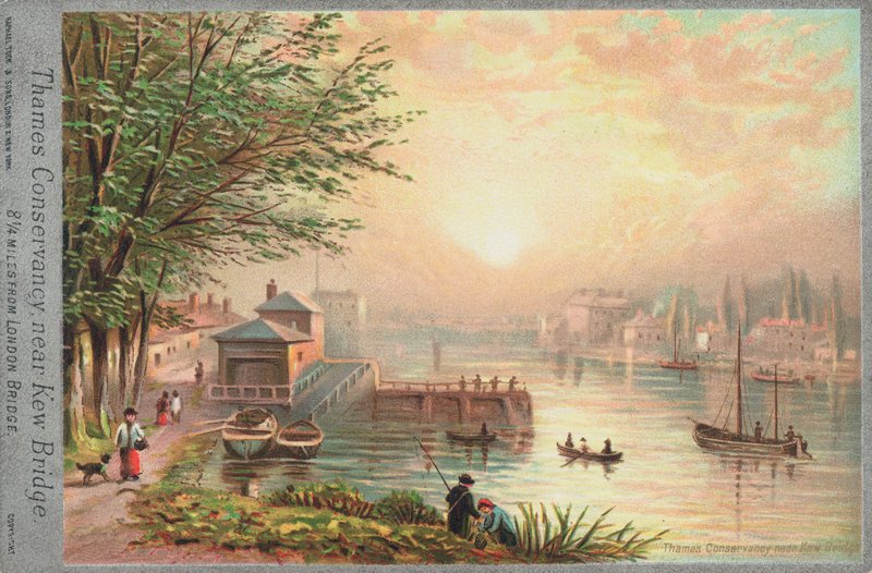 Kew Bridge附近的Thames Conservancy 作者 英语学校