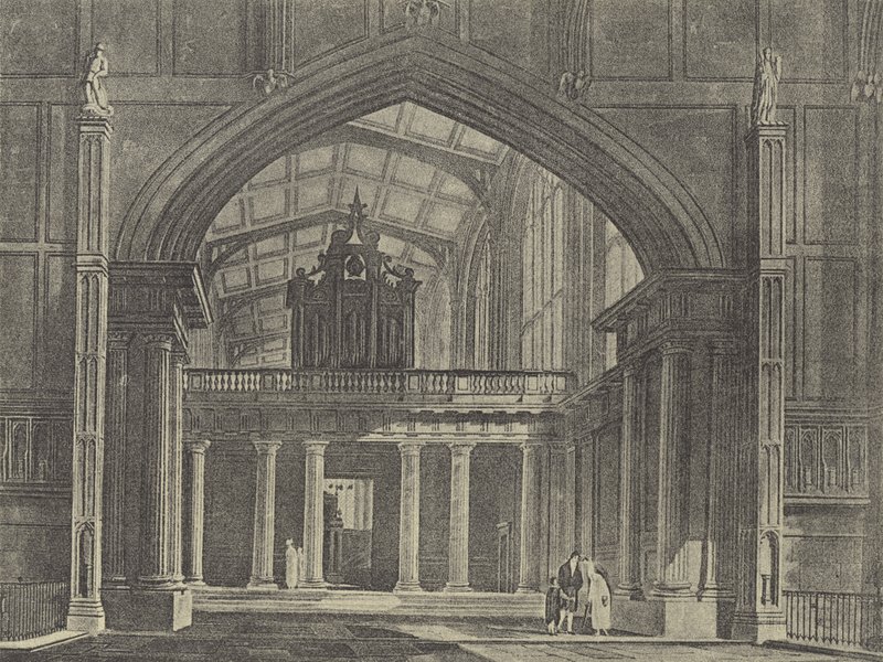 Ante-Chapel，1816年（雕刻） 作者 英语学校