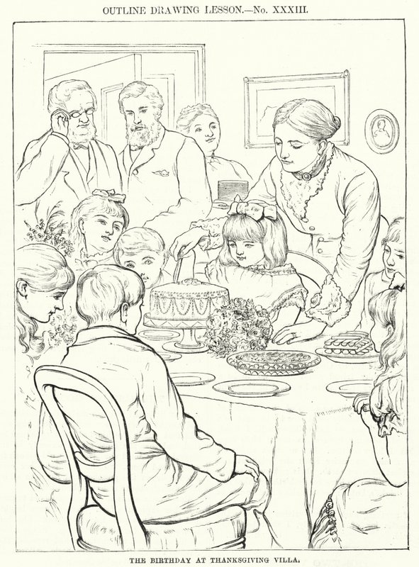 感恩节别墅的生日（版画） 作者 英语学校