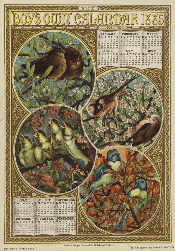 男孩自己的日历1885年 作者 英语学校