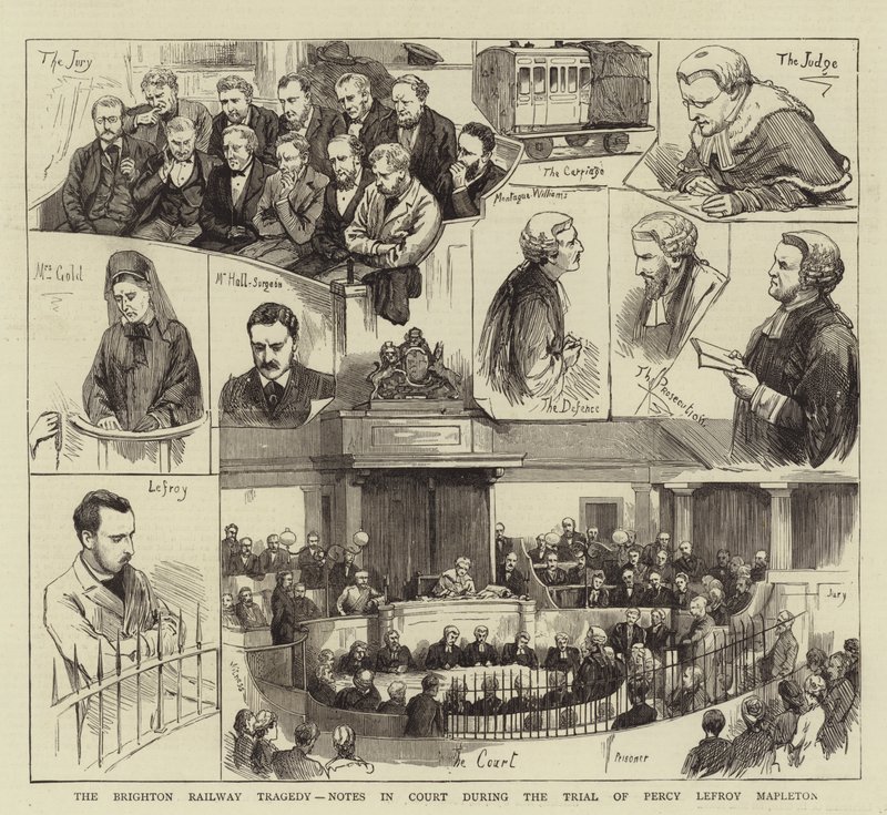 布赖顿铁路悲剧，Percy Lefroy Mapleton审判期间的法庭笔记 作者 英语学校