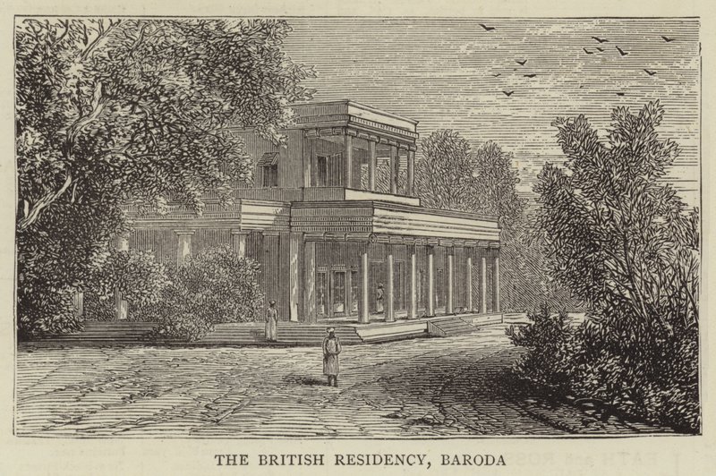 The British Residency, Baroda (雕刻) 作者 英语学校