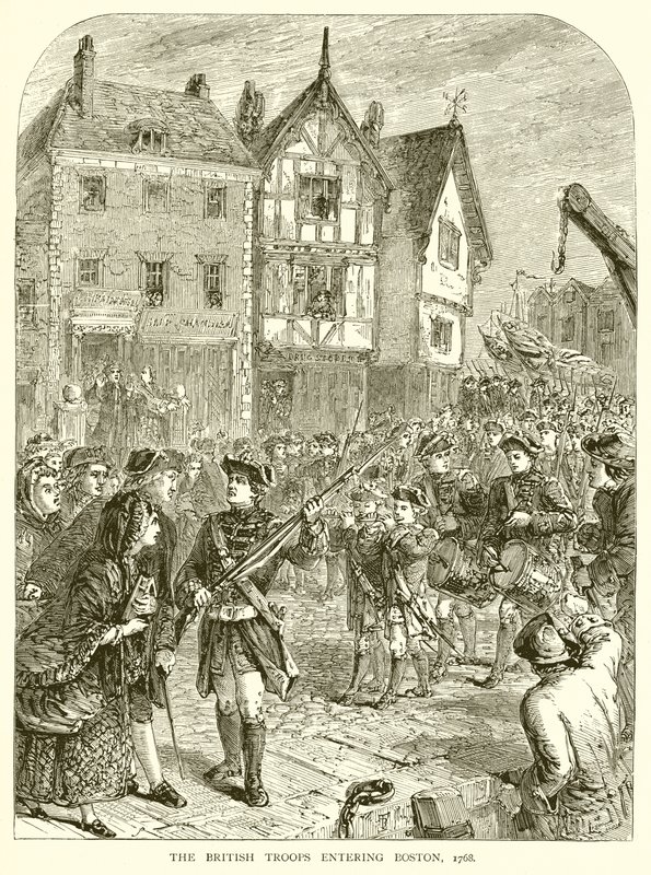 英国军队于1768年进入波士顿 作者 英语学校