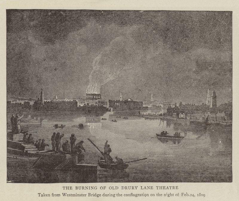 The Burning of Old Drury Lane Theatre (engraving) 作者 英语学校