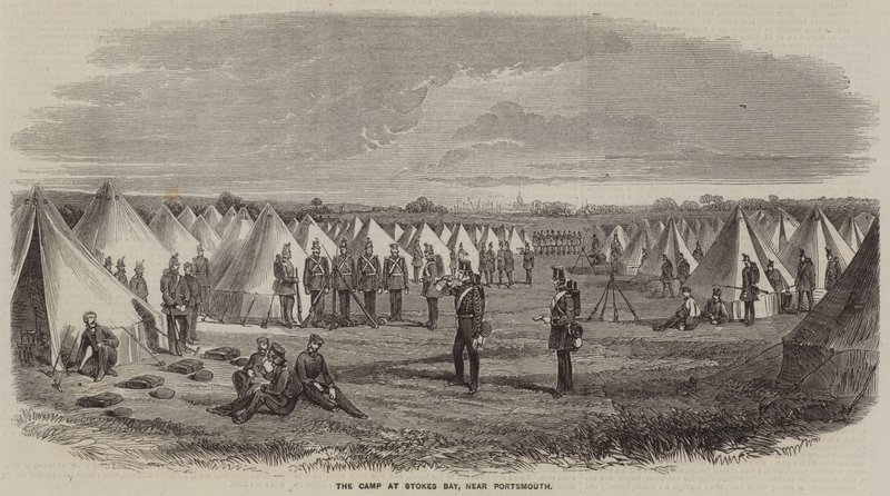 The Camp at Stokes Bay, near Portsmouth (engraving) 作者 英语学校