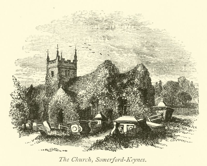 教堂，Somerford-Keynes 作者 英语学校