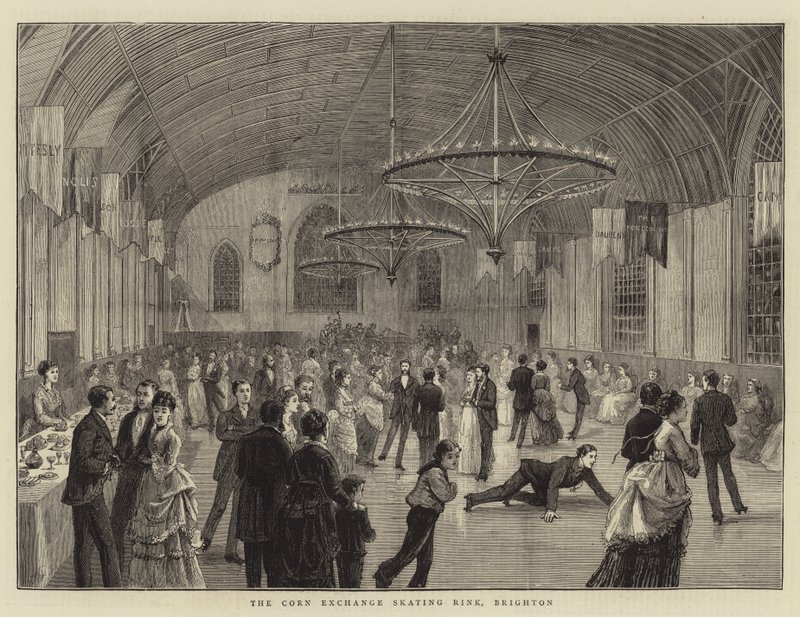 Corn Exchange 溜冰场，布莱顿（雕刻） 作者 英语学校