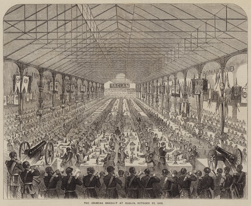 1856 年 10 月 22 日在都柏林举行的克里米亚宴会（版画） 作者 英语学校