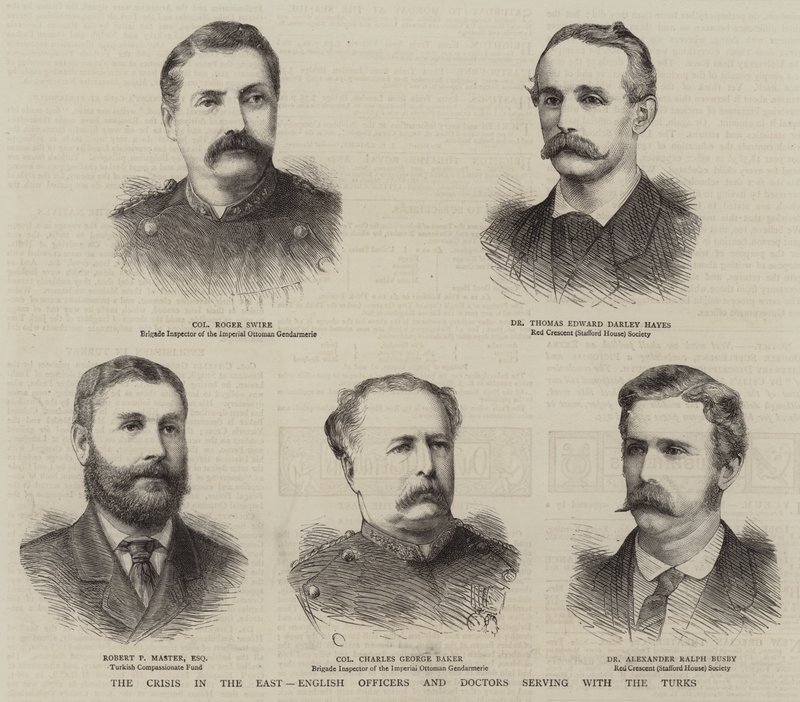 The Crisis in the East, English Officers and Doctors serving with the Turks (engraving) 作者 英语学校