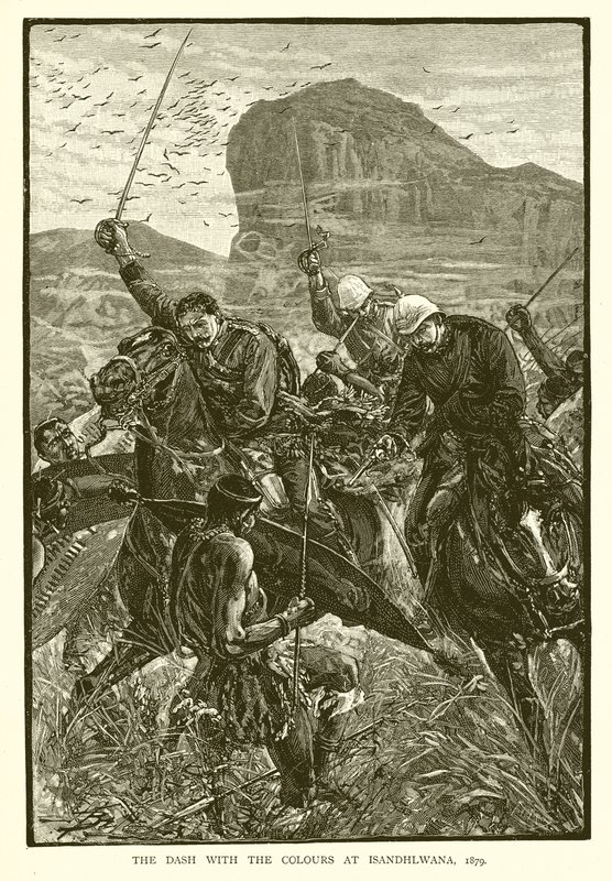 1879年在Isandhlwana与色彩的短跑 作者 英语学校