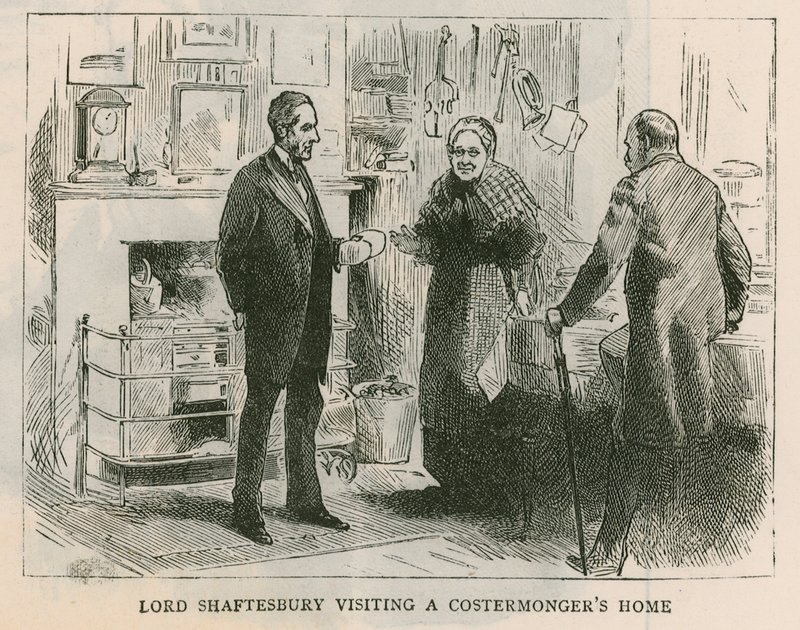 沙夫茨伯里伯爵;沙夫茨伯里勋爵（Lord Shaftesbury）拜访了一位侍者的房子 作者 英语学校