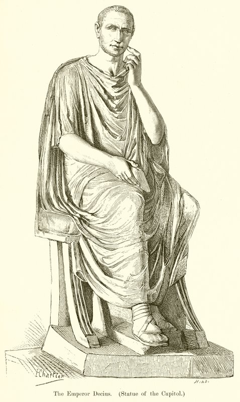 皇帝Decius。 （国会大厦的雕像） 作者 英语学校