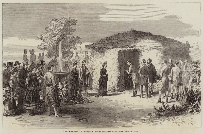 奥地利皇后与罗马亨特共进早餐（版画） 作者 英语学校