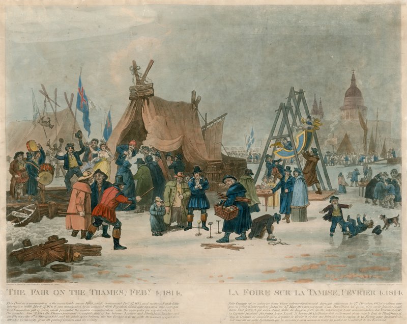1814年2月4日的泰晤士河上的博览会 作者 英语学校