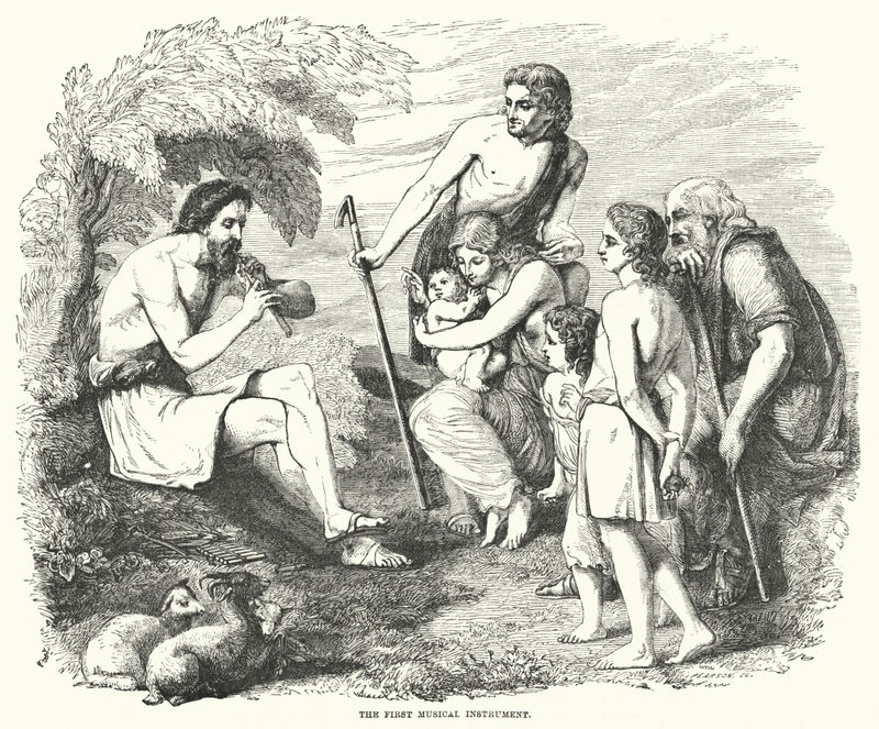 The First Musical Instrument (engraving) 作者 英语学校