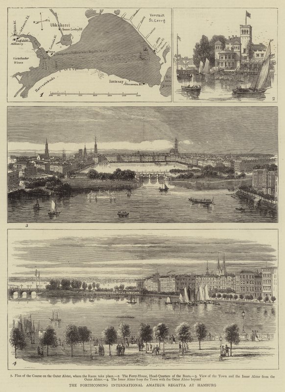 即将在汉堡举行的国际业余帆船赛（版画） 作者 英语学校