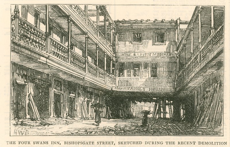 四天鹅旅馆，Bishopsgate街 作者 英语学校