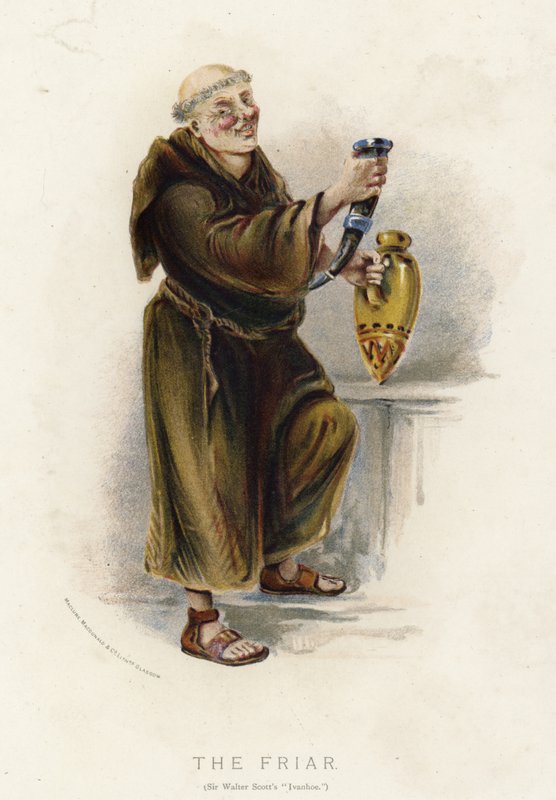 来自Walter Scotts Ivanhoe的Friar 作者 英语学校