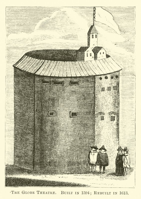 环球剧院，建于1594年;重建于1613年 作者 英语学校