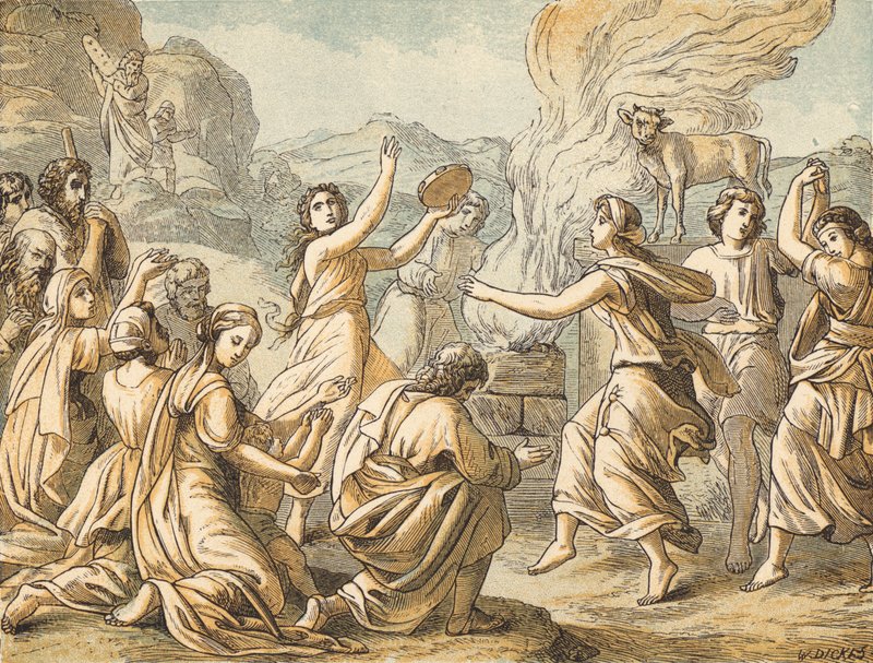 The Golden Calf (coloured engraving) 作者 英语学校