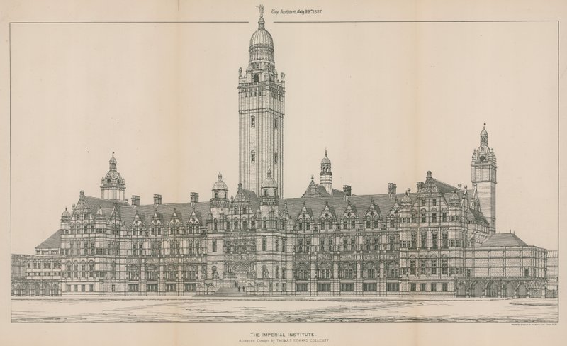 帝国理工学院：Thomas Edward Collcutt接受的设计 作者 英语学校