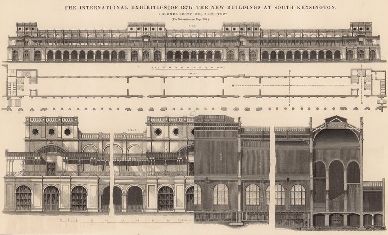 1871年的国际展览 - 南肯辛顿的新建筑 作者 英语学校