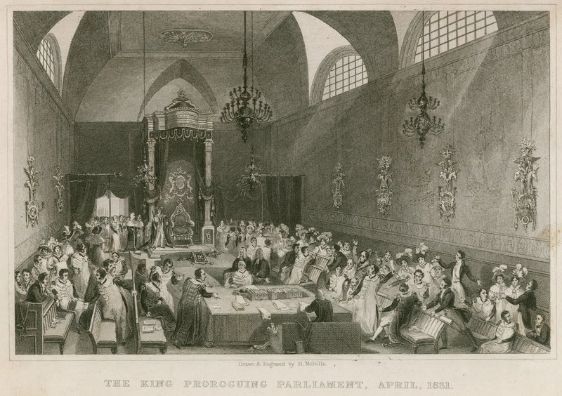 国王在1831年4月在上议院进行议会 作者 英语学校