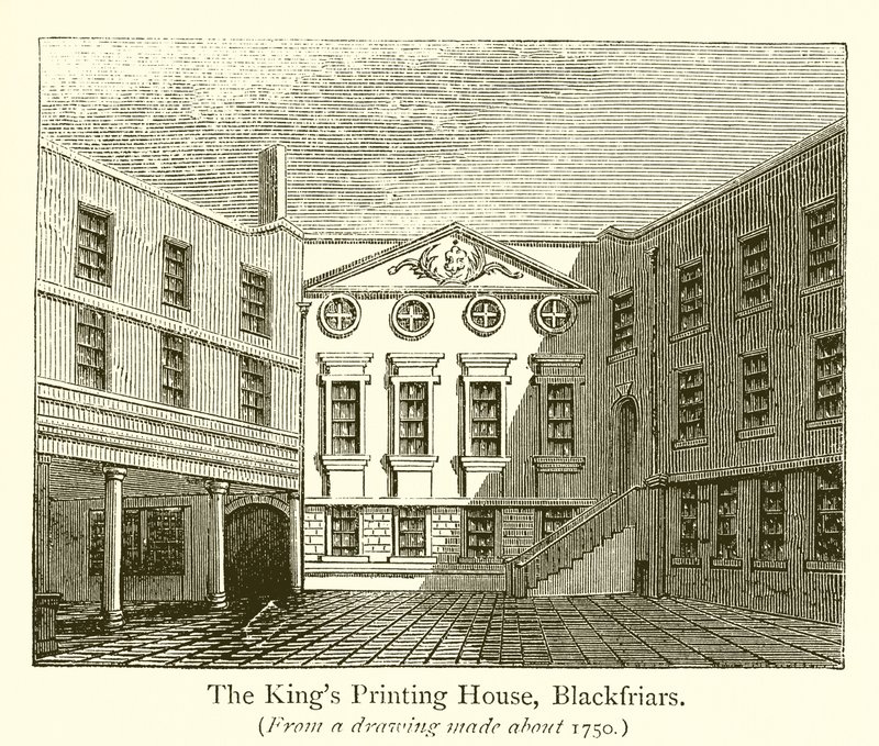 国王印刷厂，Blackfriars 作者 英语学校