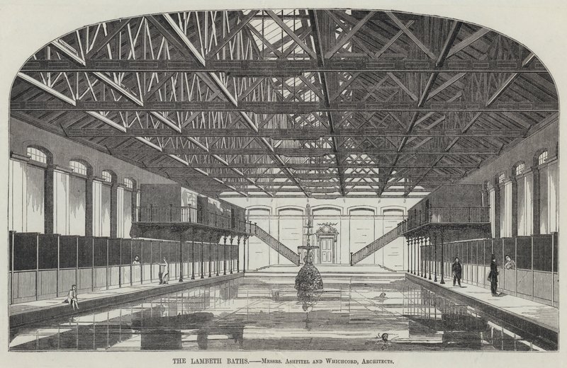 The Lambeth Baths (engraving) 作者 英语学校