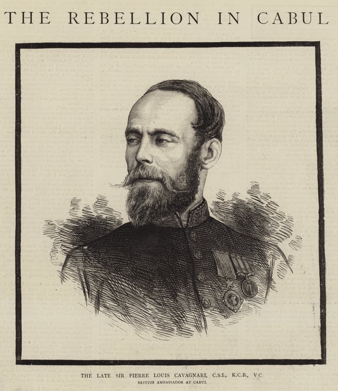 已故的 Pierre Louis Cavagnari 爵士，CSI，KCB，VC（雕刻） 作者 英语学校