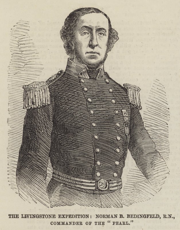 Livingstone Expedition，Norman B Bedingfeld，RN，“珍珠”指挥官（雕刻） 作者 英语学校