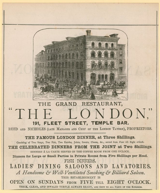 伦敦餐厅，191 Fleet Street，Temple Bar 作者 英语学校