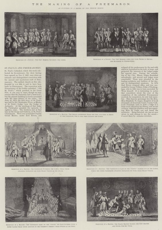 共济会的制作（石版画） 作者 英语学校
