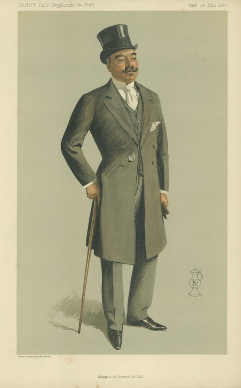 The Marquis de Soveral，1912年11月13日“名利场”杂志的漫画 作者 英语学校