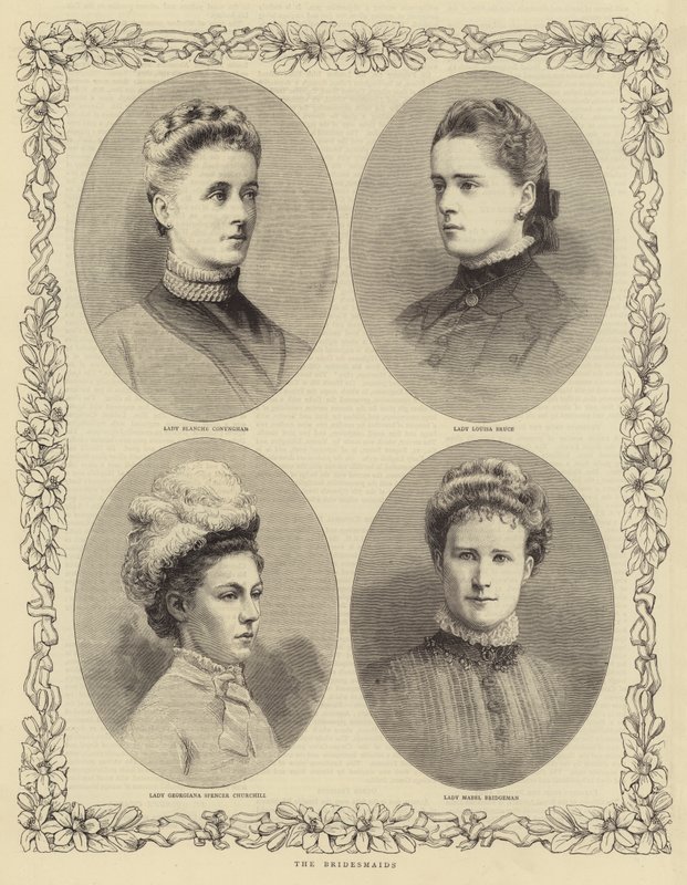 The Marriage of the Duke of Connaught, the Bridesmaids (engraving) 作者 英语学校