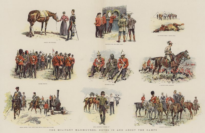 The Military Manoeuvres, Notes in and about the Camps (chromolitho) 作者 英语学校
