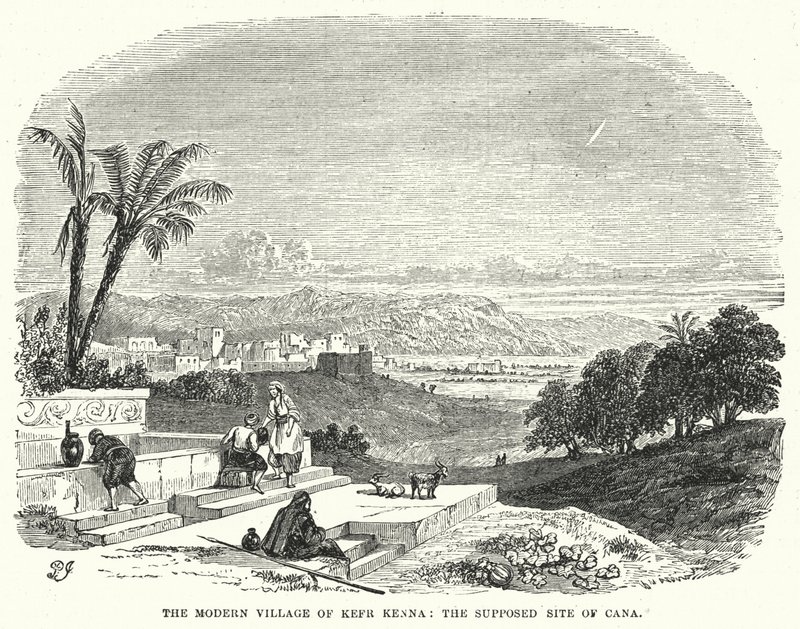 The Modern Village of Kefr Kenna, the Supposed Site of Cana (engraving) 作者 英语学校