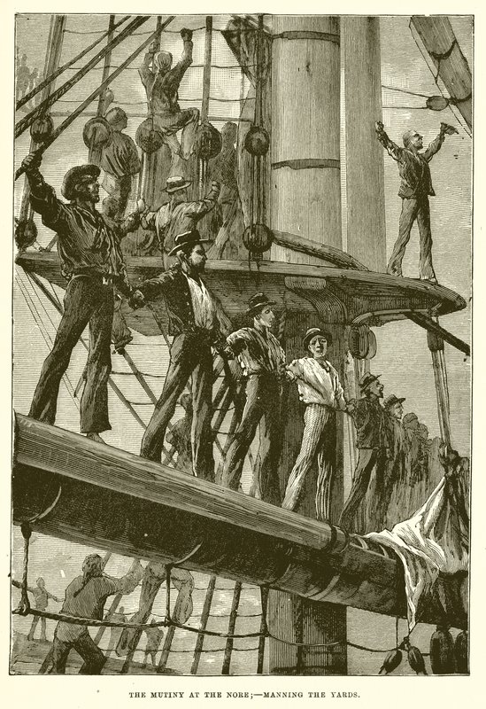 Nore的Mutiny;  -  Manning the Yards 作者 英语学校