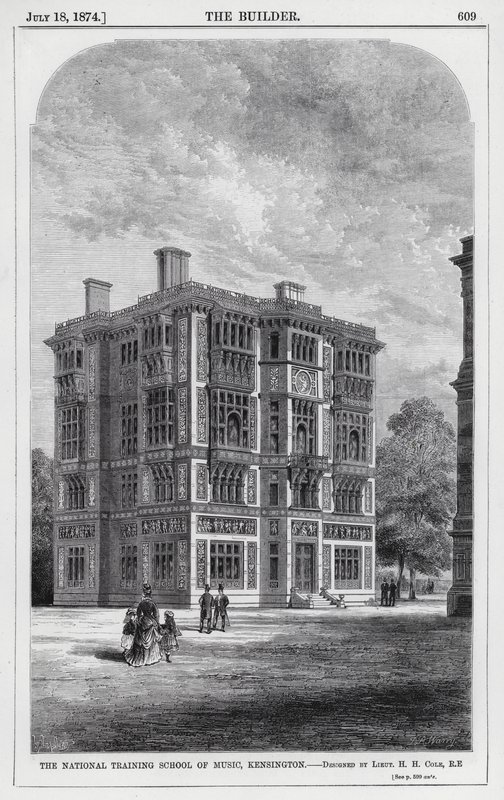 The National Training School of Music, Kensington (engraving) 作者 英语学校