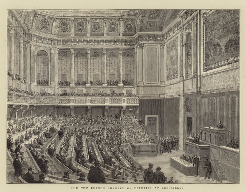 The New French Chamber of Deputies at Versailles (engraving) 作者 英语学校