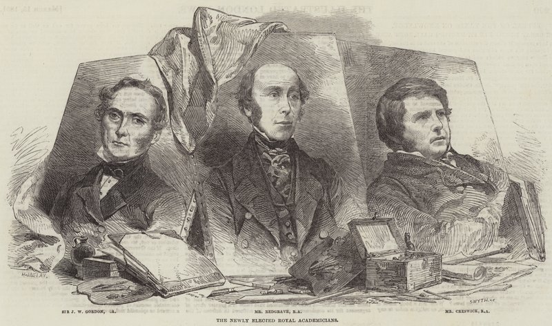 The Newly Elected Royal Academicians (engraving) 作者 英语学校