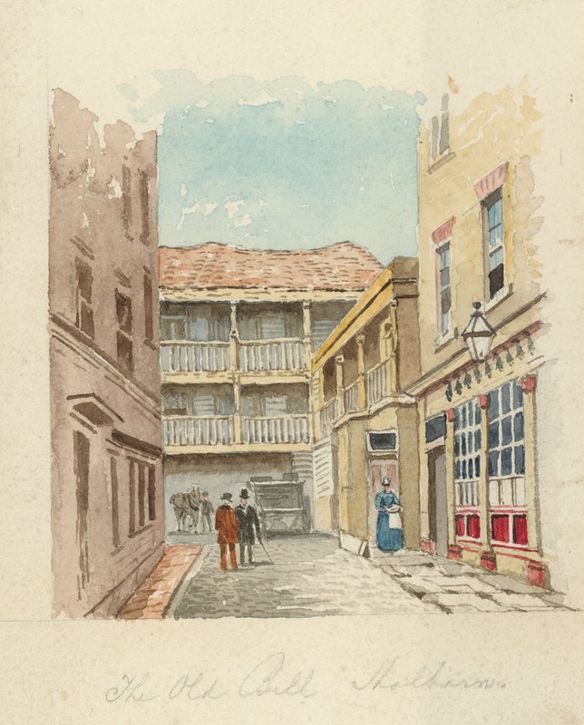 The Old Bell Inn，霍尔本，伦敦（纸上写着） 作者 英语学校