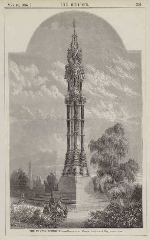 帕克斯顿纪念馆，由Messrs Goddard and Son, Architects设计（雕刻）。 作者 英语学校